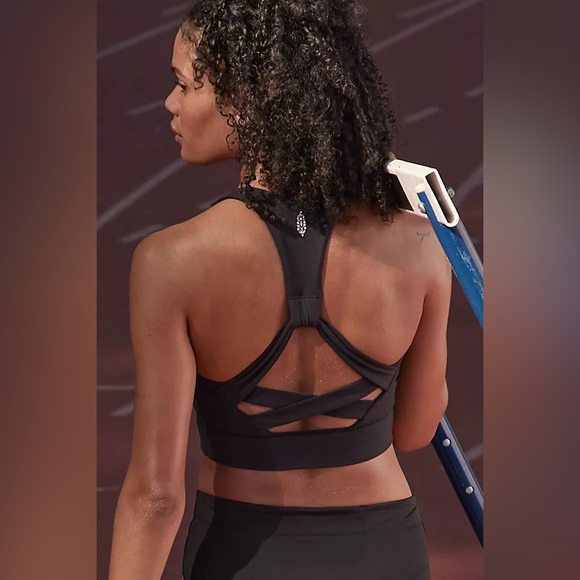 FP Movement by Free People Lightning Synergy Black Sports Bra Top Black S - Picture 4 of 10